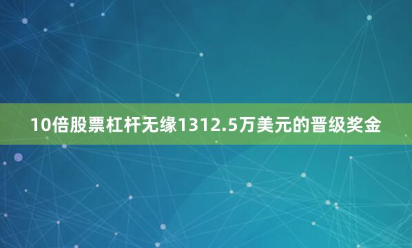 10倍股票杠杆无缘1312.5万美元的晋级奖金