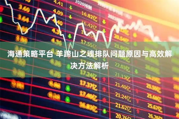 海通策略平台 羊蹄山之魂排队问题原因与高效解决方法解析